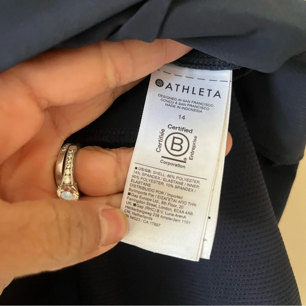 Athleta Brooklyn Skort Blue Size 14 657678 Lined - Picture 4 of 7
